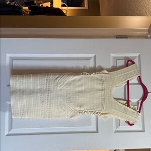 Cream Textured Bandage Dress